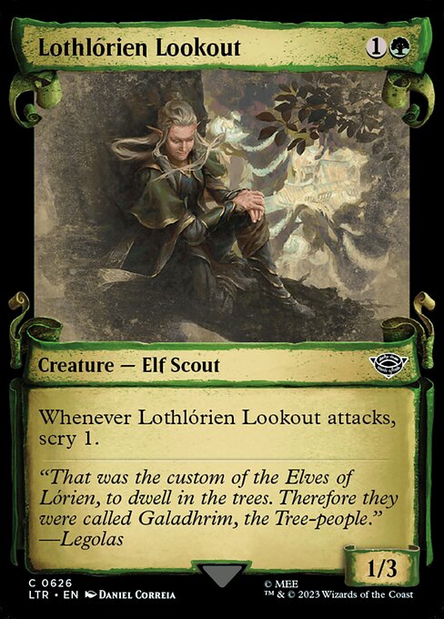 naokuroshop MTG [LTR][0626][緑][C][EN][ロスロリアンの見張り番/Lothlórien Lookout] NM