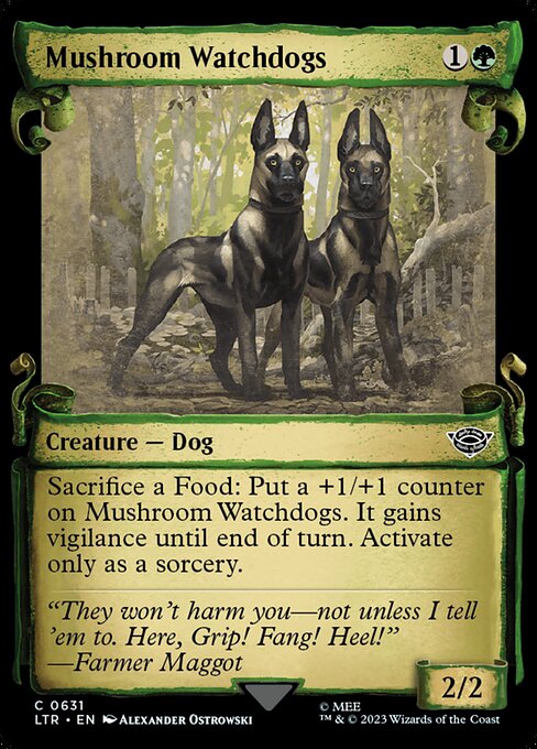 naokuroshop MTG [LTR][0631][緑][C][EN][茸の番犬/Mushroom Watchdogs]（foil） NM