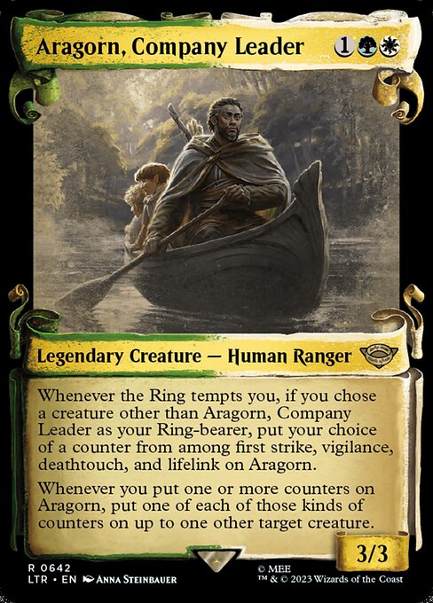 naokuroshop MTG [LTR][0642][多][R][EN][一行のリーダー、アラゴルン/Aragorn, Company Leader]（foil） NM