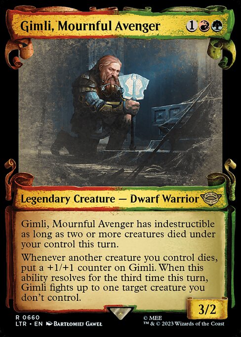 naokuroshop MTG [LTR][0660][多][R][EN][死を悼む復讐者、ギムリ/Gimli, Mournful Avenger] NM