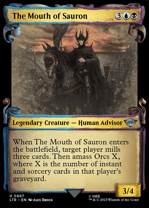 naokuroshop MTG [LTR][0667][多][U][EN][サウロンの口/The Mouth of Sauron]（foil） NM