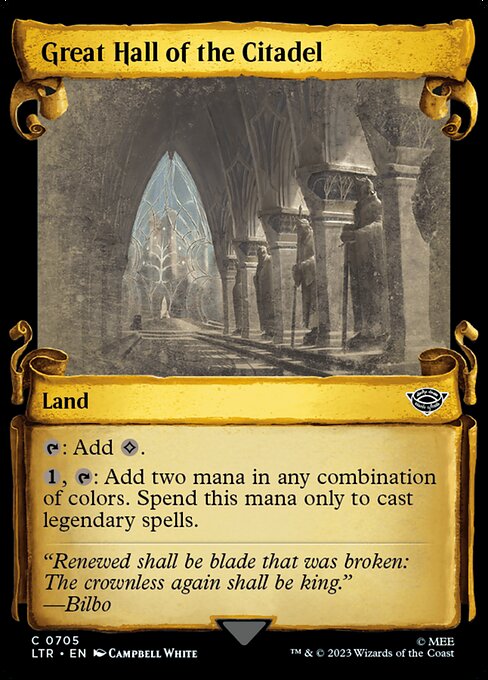 naokuroshop MTG [LTR][0705][土地][C][EN][城塞の大広間/Great Hall of the Citadel]（foil） NM