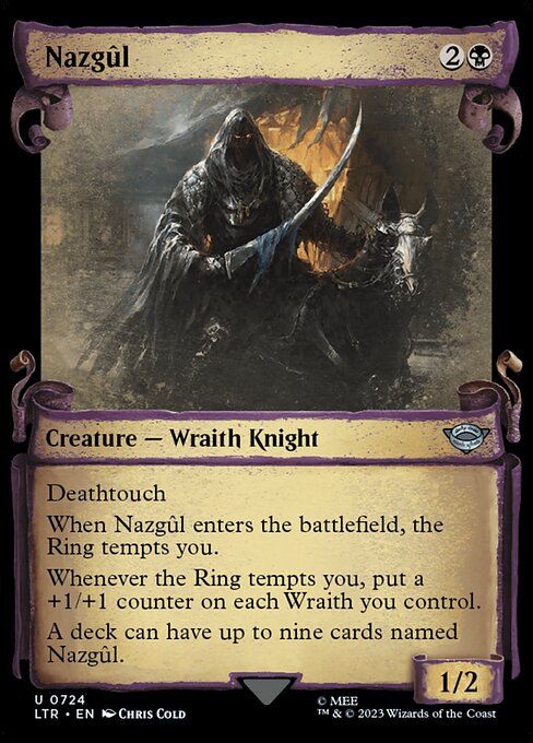 naokuroshop MTG [LTR][0724][黒][U][EN][ナズグル/Nazgul]（foil） NM