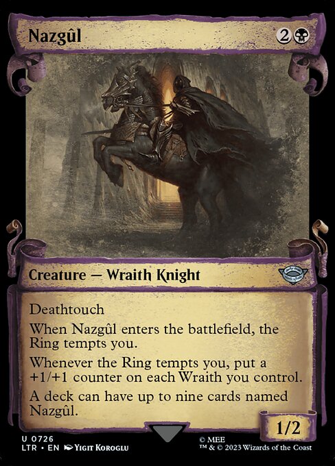 naokuroshop MTG [LTR][0726][黒][U][EN][ナズグル/Nazgul]（foil） NM