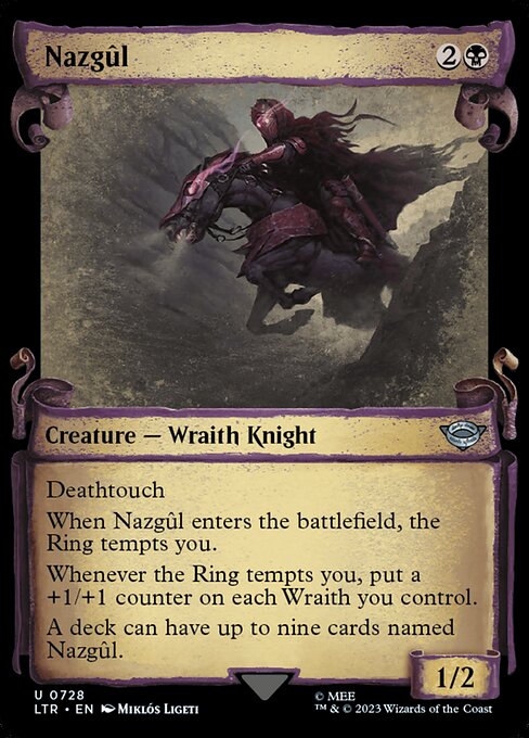 naokuroshop MTG [LTR][0728][黒][U][EN][ナズグル/Nazgul]（foil） NM