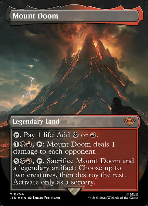 naokuroshop MTG [LTR][0754][土地][M][EN][滅びの山/Mount Doom] NM