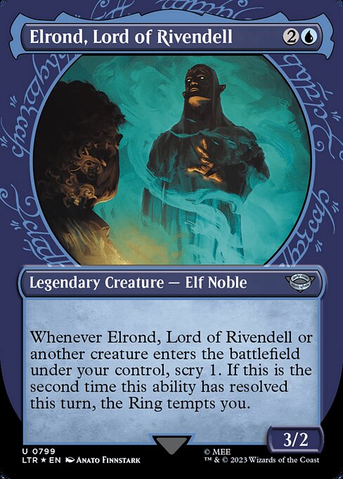 naokuroshop MTG [LTR][0799][青][U][EN][裂け谷の王、エルロンド/Elrond, Lord of Rivendell] NM