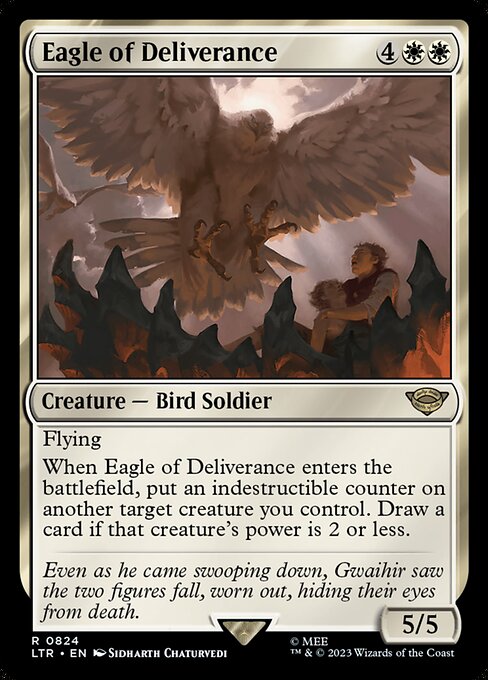 naokuroshop MTG [LTR][0824][白][R][EN][Eagle of Deliverance]（foil） NM