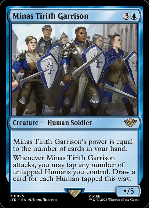 naokuroshop MTG [LTR][0825][青][R][EN][Minas Tirith Garrison]（foil） NM