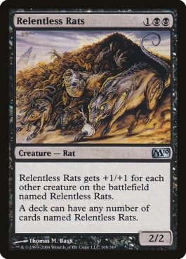 naokuroshop MTG [M10][108][黒][U][EN][執拗なネズミ/Relentless Rats] NM