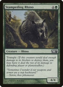 naokuroshop MTG [M10][204][緑][C][EN][暴走するサイ/Stampeding Rhino] NM