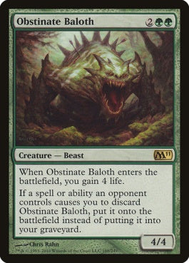 naokuroshop MTG [M11][188][緑][R][EN][強情なベイロス/Obstinate Baloth] NM