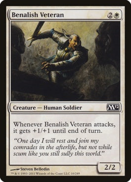 naokuroshop MTG [M12][010][白][C][EN][ベナリアの古参兵/Benalish Veteran] NM