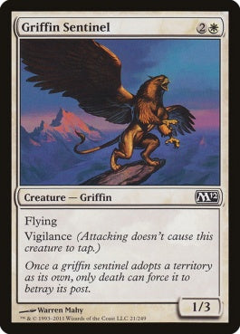 naokuroshop MTG [M12][021][白][C][EN][グリフィンの歩哨/Griffin Sentinel] NM