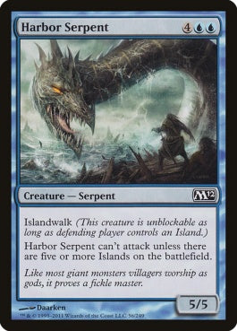 naokuroshop MTG [M12][056][青][C][EN][湾口の海蛇/Harbor Serpent] NM