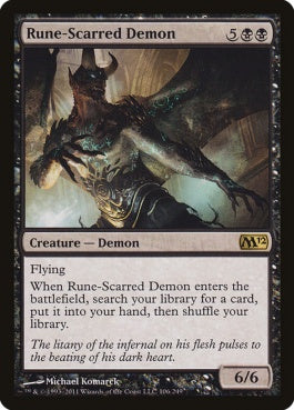 naokuroshop MTG [M12][106][黒][R][EN][ルーン傷の悪魔/Rune-Scarred Demon] NM