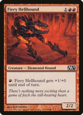 naokuroshop MTG [M12][130][赤][C][EN][焦熱のヘルハウンド/Fiery Hellhound] NM