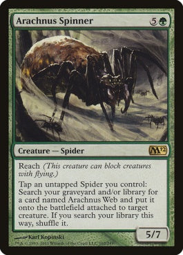 naokuroshop MTG [M12][162][緑][R][EN][アラクナスの紡ぎ手/Arachnus Spinner] NM