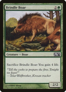 naokuroshop MTG [M12][167][緑][C][EN][斑の猪/Brindle Boar] NM