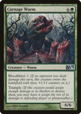 naokuroshop MTG [M12][168][緑][U][EN][殺戮のワーム/Carnage Wurm] NM