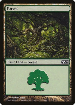 naokuroshop MTG [M12][247][土地][C][EN][森/Forest] NM