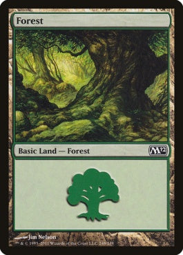 naokuroshop MTG [M12][248][土地][C][EN][森/Forest] NM