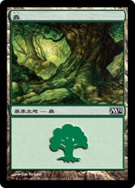 naokuroshop MTG [M12][248][土地][C][JP][森/Forest] NM