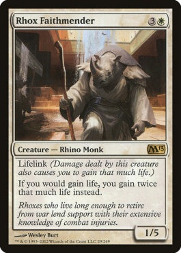 naokuroshop MTG [M13][029][白][R][EN][ロウクスの信仰癒し人/Rhox Faithmender] NM