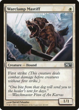 naokuroshop MTG [M13][040][白][C][EN][戦噛みの猛犬/Warclamp Mastiff] NM