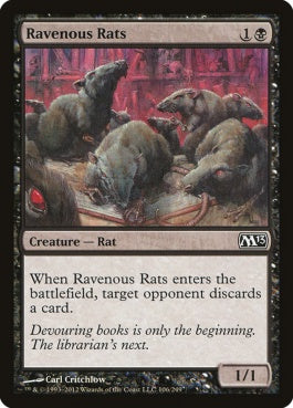 naokuroshop MTG [M13][106][黒][C][EN][貪欲なるネズミ/Ravenous Rats] NM