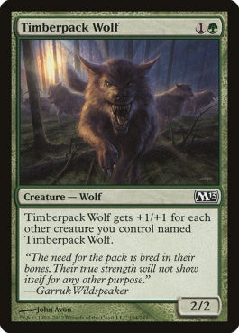 naokuroshop MTG [M13][194][緑][C][EN][森林群れの狼/Timberpack Wolf] NM