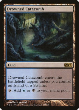 naokuroshop MTG [M13][223][土地][R][EN][水没した地下墓地/Drowned Catacomb] NM