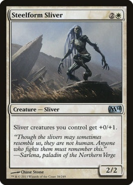 naokuroshop MTG [M14][038][白][U][EN][鋼体スリヴァー/Steelform Sliver] NM