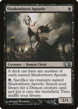 naokuroshop MTG [M14][114][黒][C][EN][影生まれの使徒/Shadowborn Apostle] NM