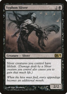 naokuroshop MTG [M14][117][黒][R][EN][吸管スリヴァー/Syphon Sliver] NM