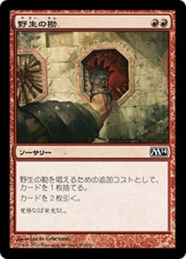 naokuroshop MTG [M14][161][赤][C][JP][野生の勘/Wild Guess] NM