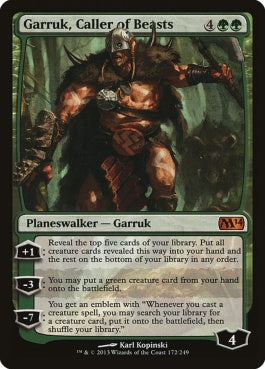 naokuroshop MTG [M14][172][緑][M][EN][獣の統率者、ガラク/Garruk, Caller of Beasts] NM