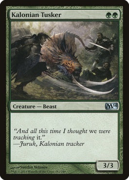 naokuroshop MTG [M14][182][緑][U][EN][カロニアの大牙獣/Kalonian Tusker] NM