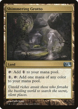 naokuroshop MTG [M14][229][土地][U][EN][ゆらめく岩屋/Shimmering Grotto] NM