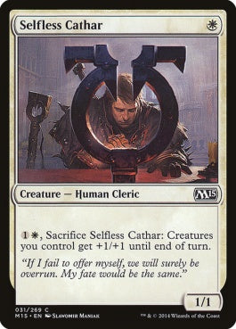 naokuroshop MTG [M15][031][白][C][EN][無私の聖戦士/Selfless Cathar] NM