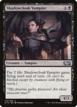 naokuroshop MTG [M15][113][黒][C][EN][影外套の吸血鬼/Shadowcloak Vampire] NM