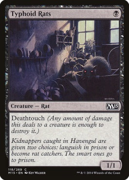 naokuroshop MTG [M15][118][黒][C][EN][チフス鼠/Typhoid Rats] NM