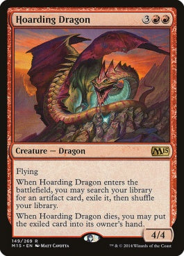 naokuroshop MTG [M15][149][赤][R][EN][溜め込むドラゴン/Hoarding Dragon] NM