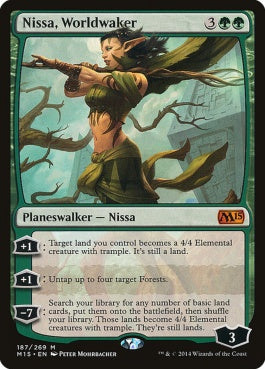 naokuroshop MTG [M15][187][緑][M][EN][世界を目覚めさせる者、ニッサ/Nissa, Worldwaker] NM