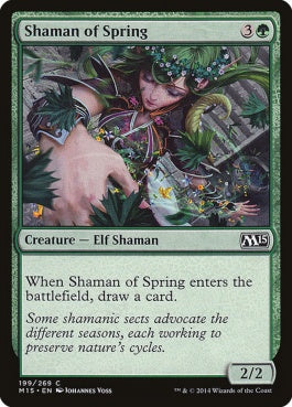 naokuroshop MTG [M15][199][緑][C][EN][春のシャーマン/Shaman of Spring] NM