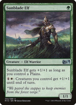 naokuroshop MTG [M15][202][緑][U][EN][陽刃のエルフ/Sunblade Elf] NM