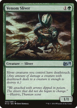 naokuroshop MTG [M15][205][緑][U][EN][毒牙スリヴァー/Venom Sliver] NM