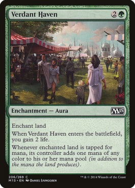 naokuroshop MTG [M15][206][緑][C][EN][新緑の安息所/Verdant Haven] NM