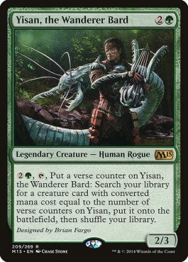 naokuroshop MTG [M15][209][緑][R][EN][放浪の吟遊詩人、イーサーン/Yisan, the Wanderer Bard] NM