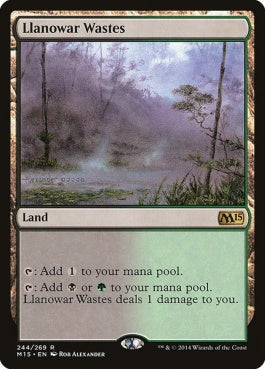 naokuroshop MTG [M15][244][土地][R][EN][ラノワールの荒原/Llanowar Wastes] NM